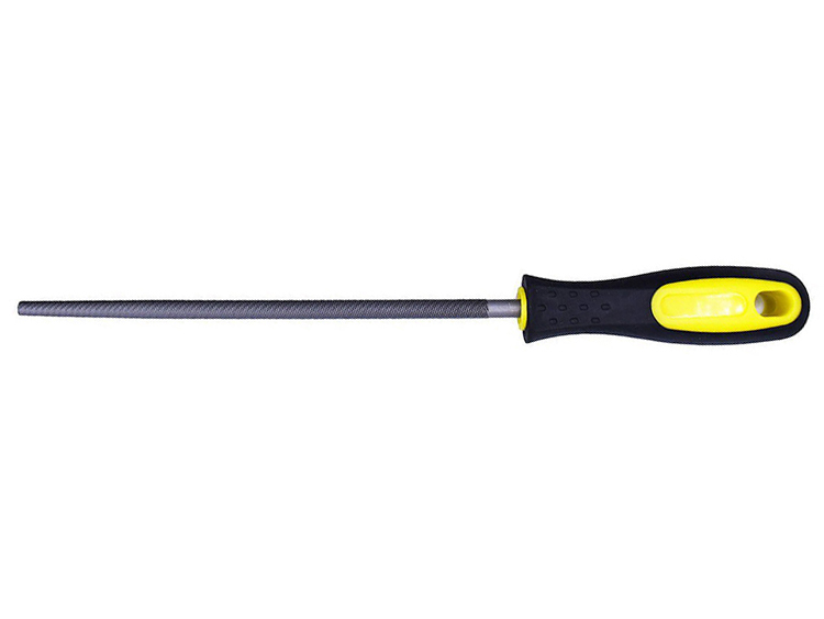  Half Round File with Comfortable Rubber Hand Grip Handles 