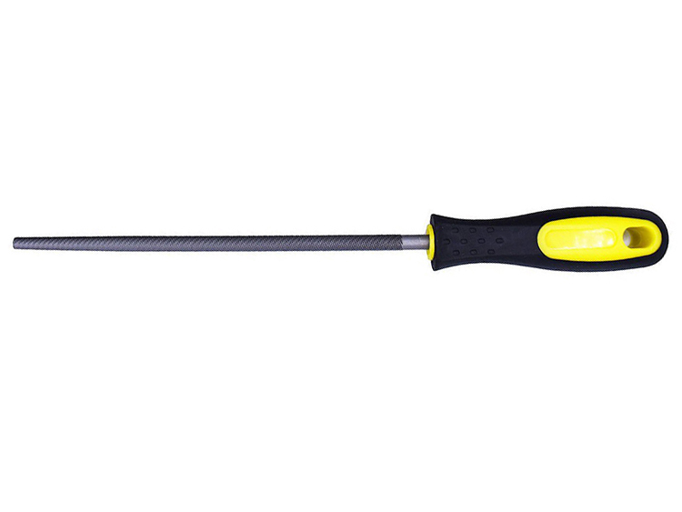 Round File with Comfortable Rubber Hand Grip Handles